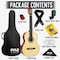 Pyle 39'' -Inch 6-String Classical Guitar - Guitar with Digital Tuner & Accessory Kit, (nature color) PGACLS90 - alternate 4
